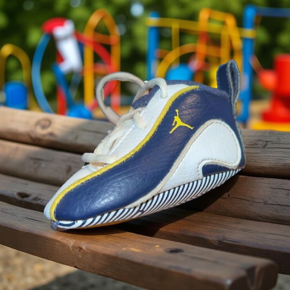 Vintage 1999 Baby First Jordan Nike OG 832007-171 Sz 1 C Crib Shoes Non Walker